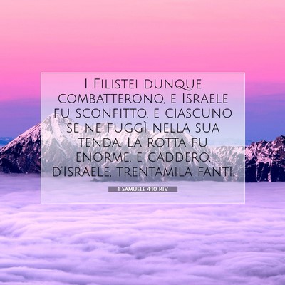 1 Samuele 4:10 RIV Immagine del Versetto della Bibbia