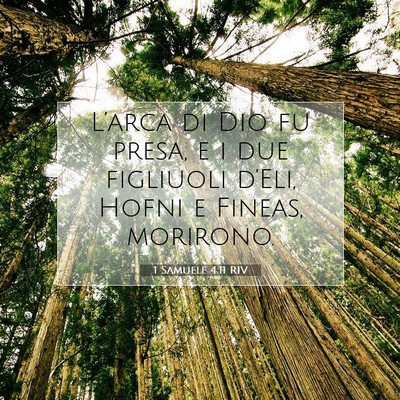 1 Samuele 4:11 RIV Immagine del Versetto della Bibbia