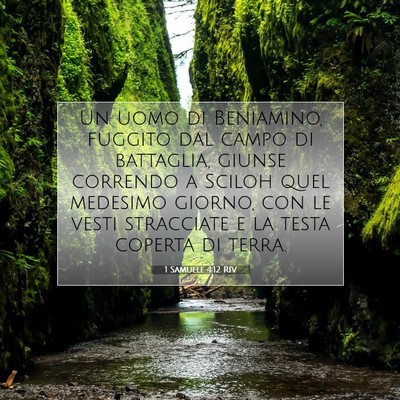 1 Samuele 4:12 RIV Immagine del Versetto della Bibbia