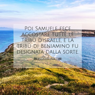1 Samuele 10:20 Versetto della Bibbia Spiegato
