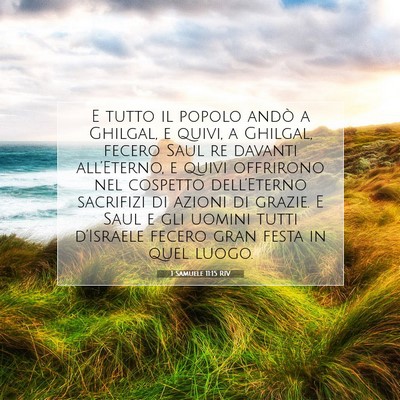 1 Samuele 11:15 RIV Immagine del Versetto della Bibbia