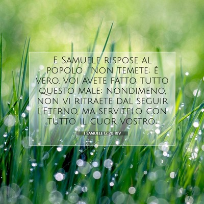 1 Samuele 12:20 RIV Immagine del Versetto della Bibbia