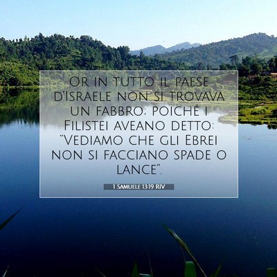 1 Samuele 13:19 RIV Immagine del Versetto della Bibbia