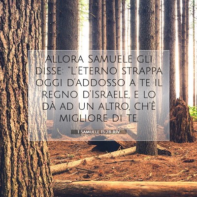 1 Samuele 15:28 RIV Immagine del Versetto della Bibbia