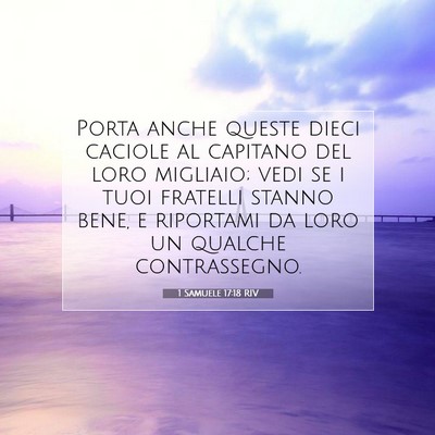 1 Samuele 17:18 Versetto della Bibbia Spiegato