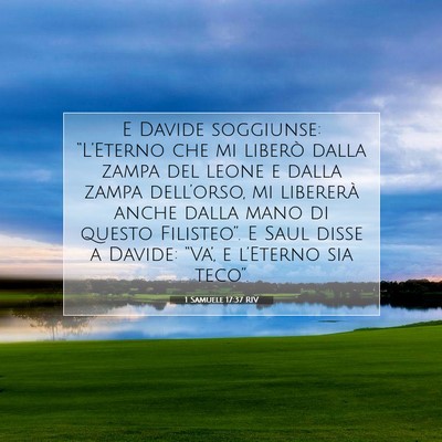 1 Samuele 17:37 RIV Immagine del Versetto della Bibbia