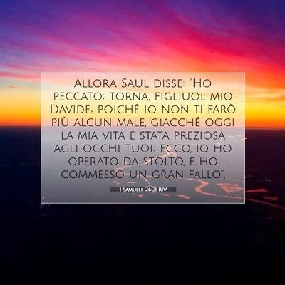 1 Samuele 26:21 RIV Immagine del Versetto della Bibbia