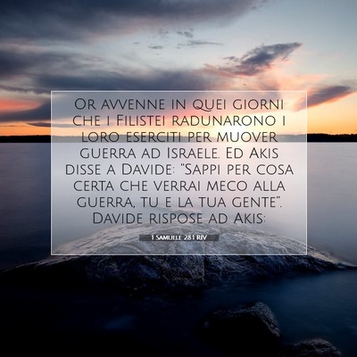 1 Samuele 28:1 Versetto della Bibbia Spiegato