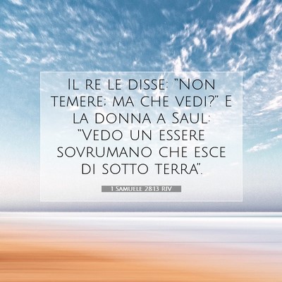 1 Samuele 28:13 Versetto della Bibbia Spiegato