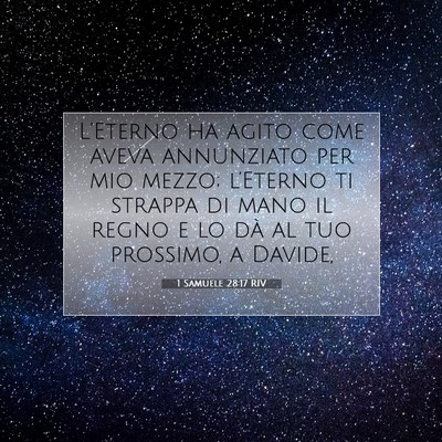 1 Samuele 28:17 Versetto della Bibbia Spiegato