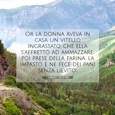 1 Samuele 28:24 Versetto della Bibbia Spiegato