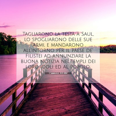 1 Samuele 31:9 RIV Immagine del Versetto della Bibbia