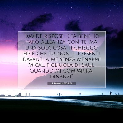 2 Samuele 3:13 RIV Immagine del Versetto della Bibbia