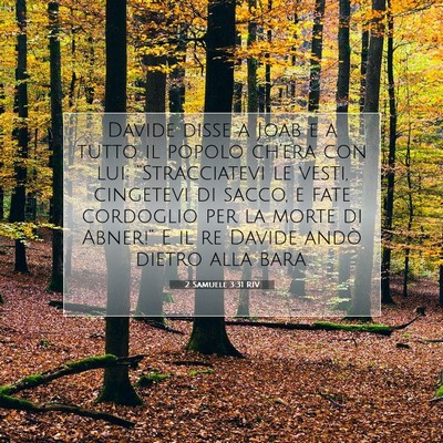 2 Samuele 3:31 RIV Immagine del Versetto della Bibbia