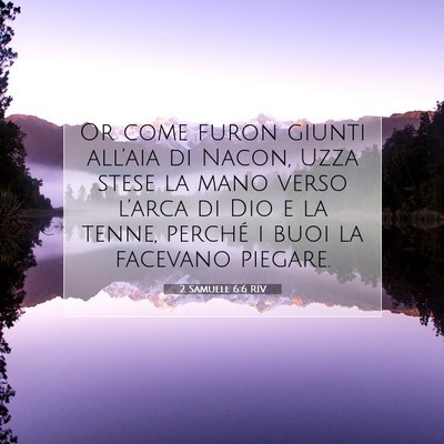 2 Samuele 6:6 RIV Immagine del Versetto della Bibbia