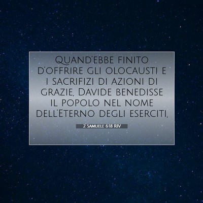 2 Samuele 6:18 RIV Immagine del Versetto della Bibbia