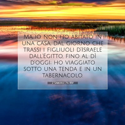 2 Samuele 7:6 RIV Immagine del Versetto della Bibbia