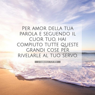 2 Samuele 7:21 RIV Immagine del Versetto della Bibbia