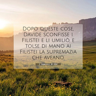 2 Samuele 8:1 RIV Immagine del Versetto della Bibbia