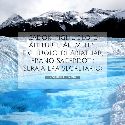 2 Samuele 8:17 RIV Immagine del Versetto della Bibbia