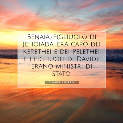 2 Samuele 8:18 RIV Immagine del Versetto della Bibbia