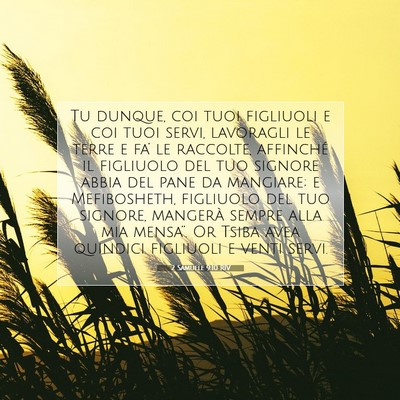 2 Samuele 9:10 RIV Immagine del Versetto della Bibbia