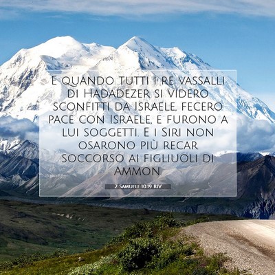2 Samuele 10:19 RIV Immagine del Versetto della Bibbia