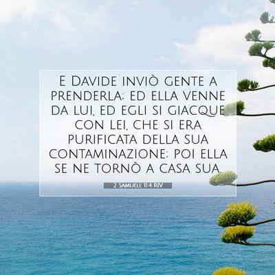2 Samuele 11:4 RIV Immagine del Versetto della Bibbia