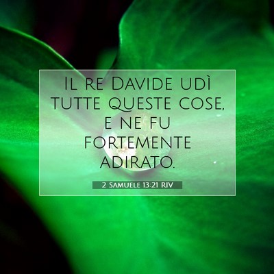 2 Samuele 13:21 RIV Immagine del Versetto della Bibbia