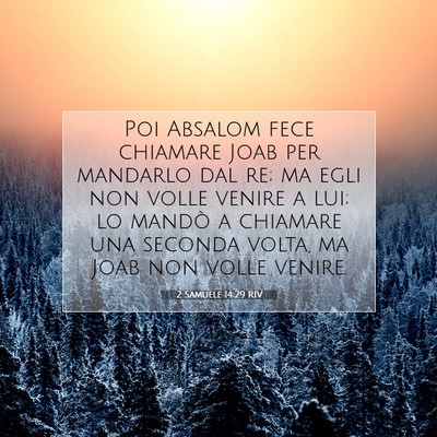 2 Samuele 14:29 RIV Immagine del Versetto della Bibbia