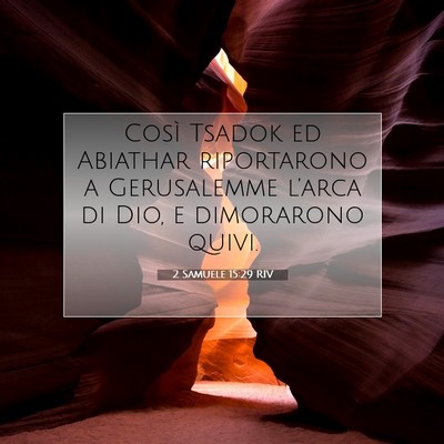 2 Samuele 15:29 RIV Immagine del Versetto della Bibbia