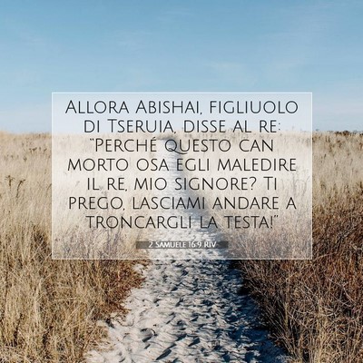 2 Samuele 16:9 RIV Immagine del Versetto della Bibbia