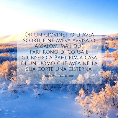 2 Samuele 17:18 RIV Immagine del Versetto della Bibbia