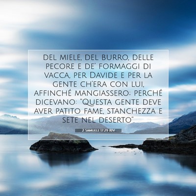 2 Samuele 17:29 RIV Immagine del Versetto della Bibbia