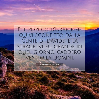 2 Samuele 18:7 RIV Immagine del Versetto della Bibbia