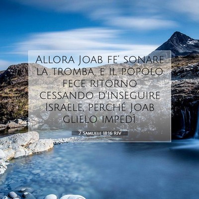 2 Samuele 18:16 RIV Immagine del Versetto della Bibbia