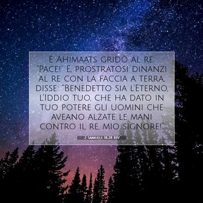 2 Samuele 18:28 RIV Immagine del Versetto della Bibbia