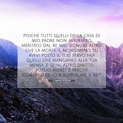 2 Samuele 19:28 RIV Immagine del Versetto della Bibbia