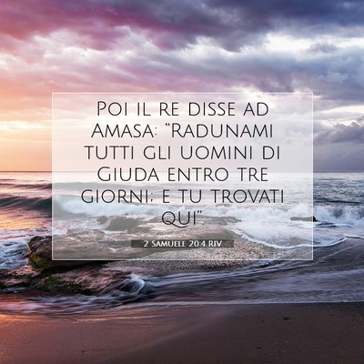 2 Samuele 20:4 RIV Immagine del Versetto della Bibbia
