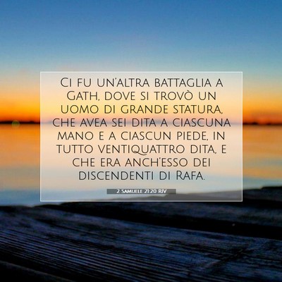 2 Samuele 21:20 RIV Immagine del Versetto della Bibbia