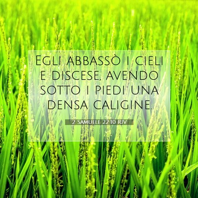 2 Samuele 22:10 RIV Immagine del Versetto della Bibbia