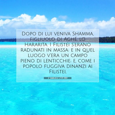 2 Samuele 23:11 RIV Immagine del Versetto della Bibbia