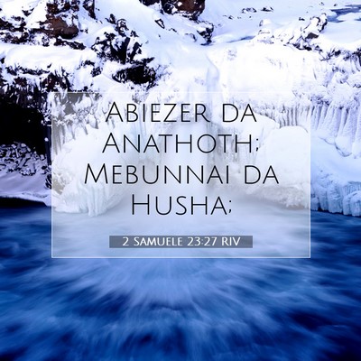 2 Samuele 23:27 RIV Immagine del Versetto della Bibbia