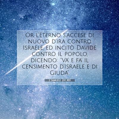 2 Samuele 24:1 RIV Immagine del Versetto della Bibbia