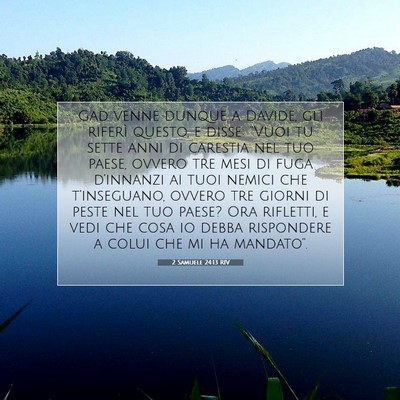 2 Samuele 24:13 RIV Immagine del Versetto della Bibbia