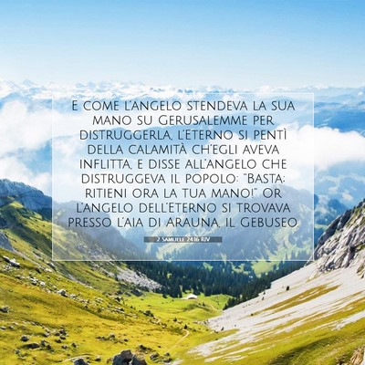 2 Samuele 24:16 RIV Immagine del Versetto della Bibbia