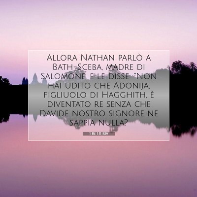 1 Re 1:11 Versetto della Bibbia Spiegato
