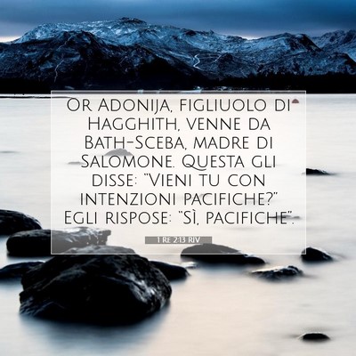 1 Re 2:13 Versetto della Bibbia Spiegato
