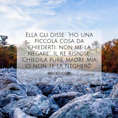 1 Re 2:20 Versetto della Bibbia Spiegato