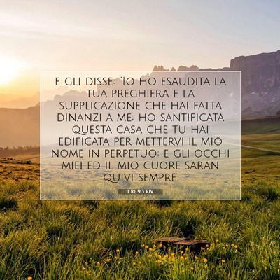 1 Re 9:3 Versetto della Bibbia Spiegato